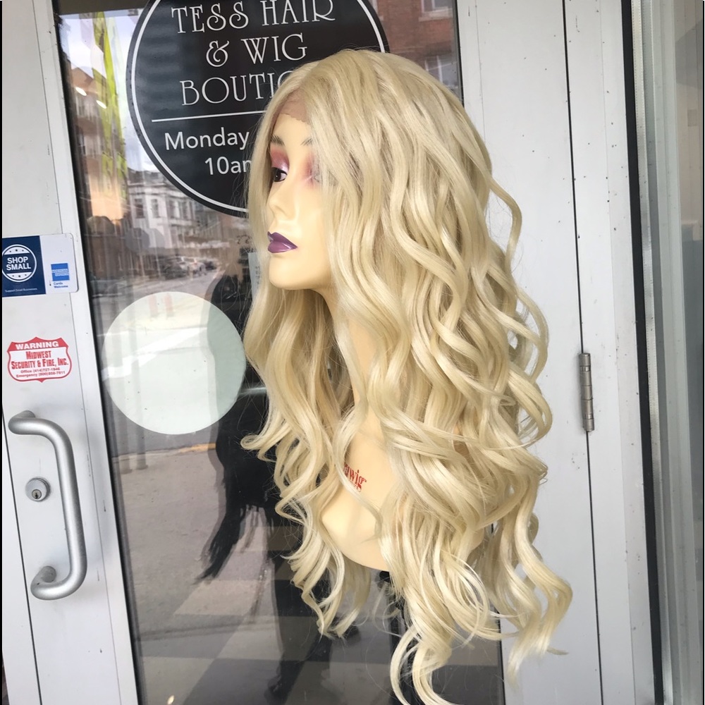 Wig Blonde Swisslace Lacefront Deep Wave 2020 wig